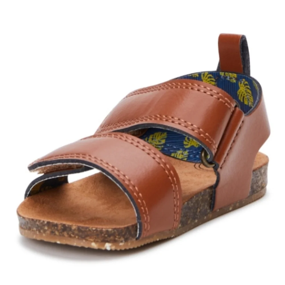 NEW - NWT Wonder Nation Unisex Baby Footbed Sandals, Size 6